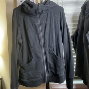 Black scuba; relaxed fit